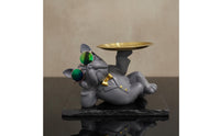 French Canine Tray Statue Distinctive Decor Canine Butler Figurine Dog Butler Candy Dish Fun and Playful Dog Candy Dish