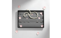 Wood Grain Look Jewelry Display Tray Compartment Look Jewelry Storage Tray Soft Soft Fabric Lining for Storage Counter, Dresser, Vanity