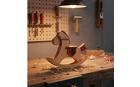 Wooden Rocking Horse DIY Assembly Rocking Horse Desktop Toy for Hobbyists, Makers, Home Decor