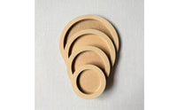 4 Pieces Round Wooden Craft Frame Circular Wooden Craft Frames DIY Paintable Picture Frame Smooth for Crafters, Students, Kids, Classroom