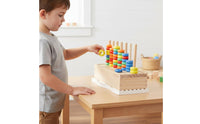 Color Sorting Assembling Rings Logical Thinking Training Rainbow Assembling Rings Wooden Disc Pile Organizer Educational