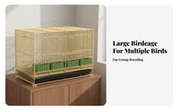 Large Bird Breeding Cage Removable Divider Double Compartment Bird Cage Finish Pet Enclosure