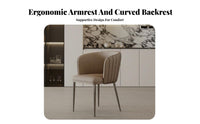 Modern Minimalist & Design Upholstered rotating Armchair Curved posteriorrest Upholstered rotating Tub Chair luxuriously soft Cushioning Indoor Furniture Ergonomic Design for Readers, residents, Adults, Living Room, Balcony, Home Office, studying corner