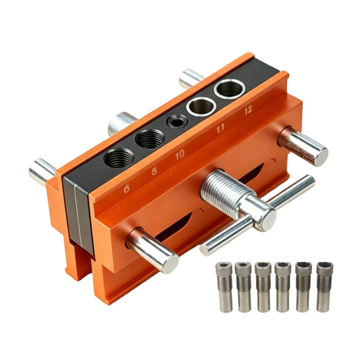 Positioning Guide Thickened Body Carpentry Dowelling Jig Multi Function Wood Dowel Drill Guide for Workshop