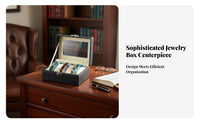Dustproof Bracelet Storage Box Large Capacity Bracelet Organizer Box Faux Leather Exterior for Closet