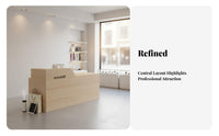 Modern Ier Counter Multi-Functional Small Shop Front Desk Sturdy Construction Retail Checkout Counter for Business Owners, Salon, Lobby