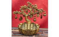 Boat Base Tree Ornament Compact Vintage Gilded Tree Ornament Textured Trunk Table Decor