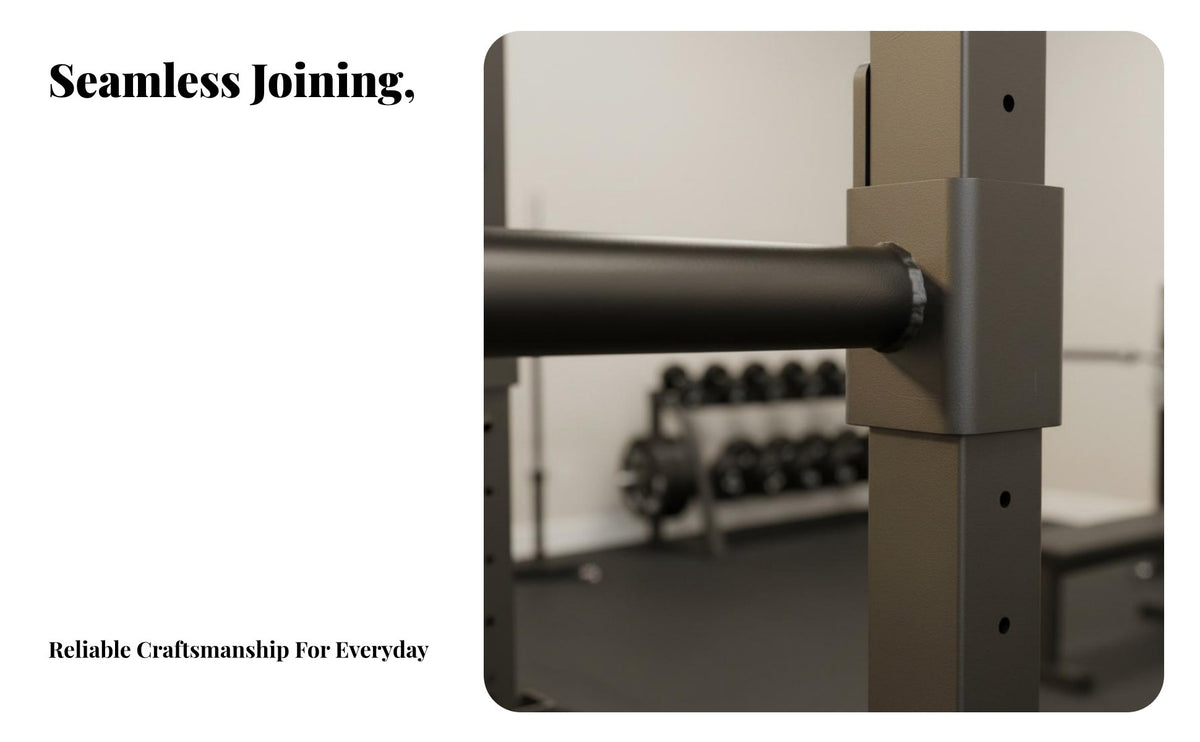 Squat Rack with Pull up Bar Heavy-Duty Steel Construction Multi-Function Squat Rack Anti-Slip Rubber Feet Home Gym Training Station for Weightlifters