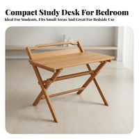 Folding Design Foldable Computer Desk Space-Saving foldable X-Frame Desk Installationincluded Writing Table No Assembly Required for Remote Workers, Apartment Dwellers, Homeowners, Small Spaces, Bedroom, Study Room, Home Office