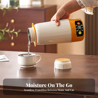 Portable Heating Cup Stainless Steel Liner Kettle Versatile Portable Water Boiler for Commuters