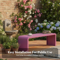 Slatted rearrest Bench Weather-withstandant green space Seating Weatherproof Outdoor Furniture for General Public, Pedestrians, Courtyard, roadside, rearyard