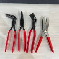 4 Pieces Sheet Metal Pliers Black Coated Heads Metal Bending Pliers All Steel Construction Manual Hardware