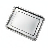 long-lasting Rectangular Metal Platter Easy to Clean Rectangular Metal Plate multi-purpose Food Tray scuff Resistant for Caterers, Home Cooks, Barbecue, Kitchen, Restaurant, cafeteria