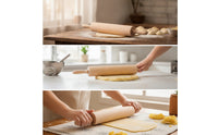 Wooden Rolling Pin Premium Pastry Roller Solid for Kitchen