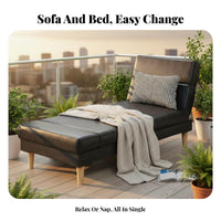 Space-Saving Fold-extendable Ottoman Bed Foldable Sleeper Sofa Multi-Functional Design transformable Furniture Sturdy Frame for Apartment Dwellers, Guests, Students, Small Spaces, Living Room, Bedroom, RV