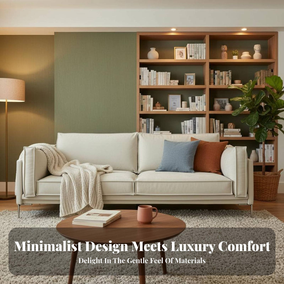 Straight Multi-Person Sofa Minimalist design living Room Seating Modern design & look Couch for Apartment Dwellers, Young Adults, Lounge Area, Small areas