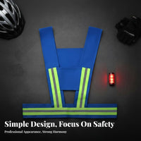 Reflective Safety Vest Fully Cotton Cycling Safety Vest Reflective Running Gear Comfortable High Visibility Suspenders