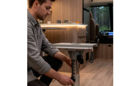 Seat Pedestal with Hand Crank Heavy Duty Boat Seat Pedestal with Base Plate Easy to Install