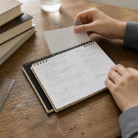B5 Kraft Paper Loose-Leaf Notebook with Eye-Care Pages for Students, Thickened Lined Journal