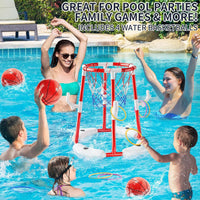 Water Basketball Pool Toy Set with Backboard and Balls