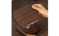 Phone Stand with Wooden Base Rotating Adjustable Desktop Phone Holder Sturdy Desktop Stand for Professionals, Nightstand