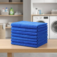 Non-Linting Microfibre Cloth for Floor and Glass Cleaning, 300 GRAMS PER SQUARE METER FAST-DRYING Rags with Locked Edges