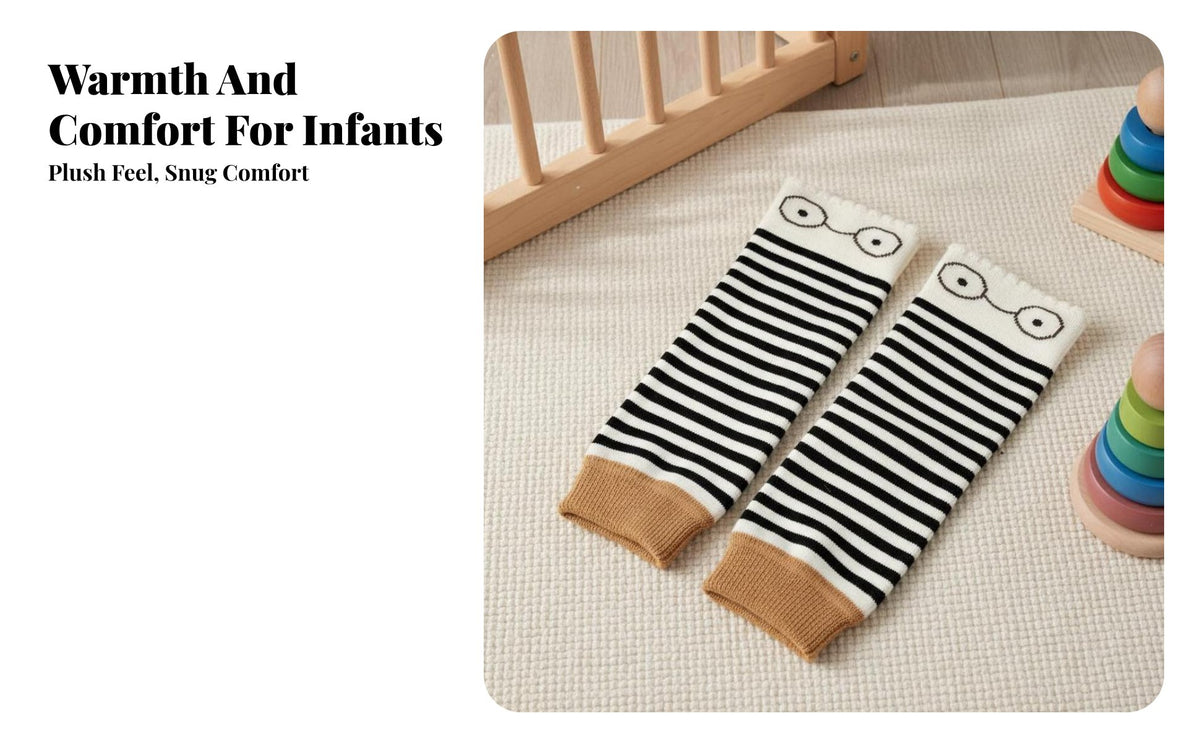 Cartoon Animal Young Child Socks Fleece-Lined Warmth Infant Crawling Knee Pads Soft & Comfortable Anti-Slip Young Child Kneepads for Infants