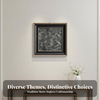 Dimensional Circular Art with Vase Integrated Floral Holder Dimensional Relief Box Vase Adaptable Display Minimalist Design