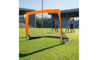 2 Pieces Foldable Kids Soccer Goal Fiberglass Rods Portable Square Soccer Goal Lightweight Children'athletic Gear for Backyard Play