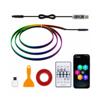 Car Ambient Lighting Kit Flexible Acrylic Neon Strip Lights Car Interior Lights Slim for Drivers, Dashboard, Center Console