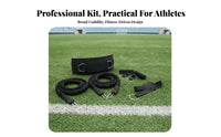 Elastic Sprint Harness Black Running Resistance Harness Long-Lasting Resistance Rope Set Comfortable for Towing Workouts