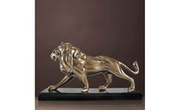 Lion Sculpture with Base Carved Lion Sculpture Detailed for Art Collectors, Office