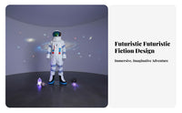 Gender-Neutral Design Astronaut Jumpsuit with Helmet Realisticistic Look Astronaut Jumpsuit Set STEM Learning Role-Play Outfit Reflective Visor for Children, Performers, Stage Performances, School Events, Birthday Party, Cosplay Event