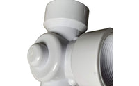 Corrosion-Resistant Three-Way Diverter Valve Threaded 3-Way Diverter Valve Manual Hose Adapter with Hose Clamps Universal for DIYers