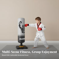 Tumbler Design Inflatable Punching pillar Thickened Base Freestanding Bag rapid bounce kids' Boxing Gear long-lasting Stable for Children, Beginners, combat Arts training Training, Indoor, Exercise