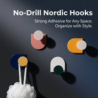 ABS Adhesive Wall Hooks 4 Pack Colorful Sticky Hooks for , Utility Hooks for Home Storage and Organization