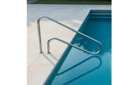 Swimming Pool Handrail with Base Plate Stainless Steel Swimming Pool Handrail Floor-Mounted Hardware for Swimmers, Elderly