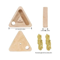 Solid Wood Portable Hanging Fingerboard Ergonomic Design Wooden Pinch Block Training Device Rock Climbing Pull up Holds for Climbers, Home, Outdoor, Gym