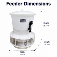 Automatic Chicken Feeder, Metal Poultry Feeder for Backyard Hens, No Waste Chicken Feeders and Drinkers