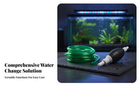 Aquarium Water Changer Kit Odorless Fish Tank Gravel Cleaning Tube Universal Faucet Adapters Manual Aquarium Water Pump