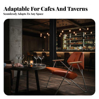 Industrial Design Retro Green Chair and Table Set Long-Lasting Construction Commercial Furniture Wear-Resistant Cafe Seating Easy to Clean for Restaurant Owners, Interior Designers, Apartment Dwellers, Coffee Shop, Bar, Brasserie, Lounge