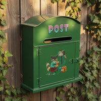 Animal Mailbox Wall-Attached Emerald Mailbox Decorative Metal Letterbox