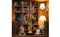 Stalk Ornament with Crystal Accents Branched Sculpture Modern Decor for Office