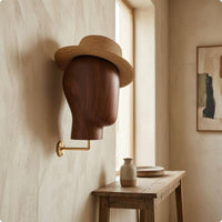 Mannequin Head Hat Stand Metal Hook Bracket Wall Mount Hat Display Space Saving Mannequin Head Display Stand