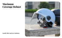 Breathable Protection Helmet Adjustable Fit Summer Helmet with Face Visor Shock Resistant Safeguarding Headwear Quick Release Buckle for Scooter Riders, Commuters, Daily Commute, Commuting, City Riding, Leisure Rides