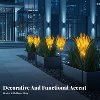 Waterproof Simulated Wheat Ear Light Weather Resistant LED Wheat Stalk Light Realistic Design for Lawn, Pathway, Patio