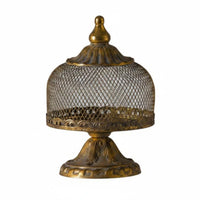 Decorative Pedestal Candle Holder Ornate Top Vintage Candle Holder for Desktop