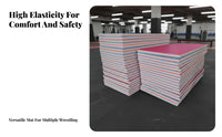 Wrestling Mat Anti-Slip Competition Wrestling Mat Shock Absorption Home Gym Flooring for Wrestlers, Combative Artists, Sports Workout, Exercise