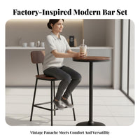 utilitarian and fashion Counter Chair with Backrest Modern Minimalist Design Bar Stool Easy to Assemble Seating Furniture for Adults, householders, Business Owners, Cafe, Restaurant, Dining Room, Kitchen