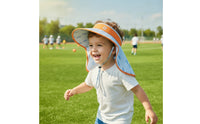 Sun Hat with Neck Flap Wide Brim Open Open-Top Sun Hat Visor with Neck Flap Protection Lightweight for Children, Outdoor